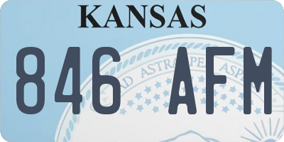 KS license plate 846AFM