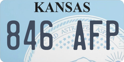 KS license plate 846AFP