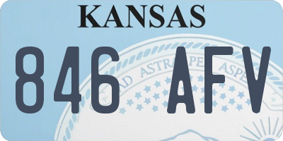 KS license plate 846AFV