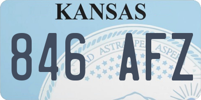 KS license plate 846AFZ