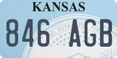 KS license plate 846AGB