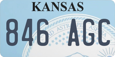 KS license plate 846AGC