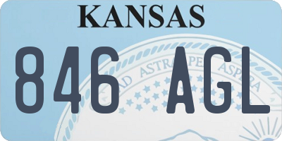 KS license plate 846AGL