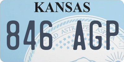 KS license plate 846AGP
