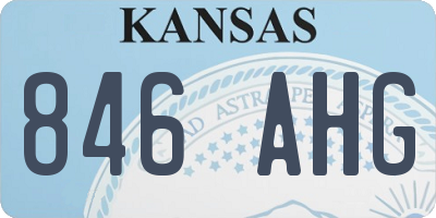 KS license plate 846AHG