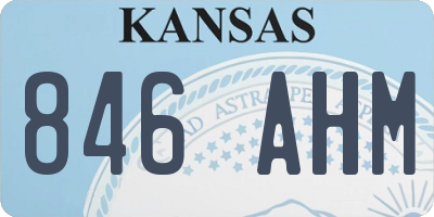 KS license plate 846AHM