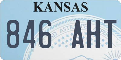 KS license plate 846AHT