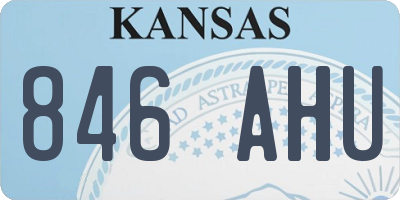 KS license plate 846AHU