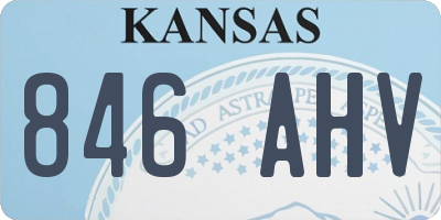 KS license plate 846AHV