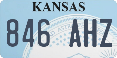 KS license plate 846AHZ