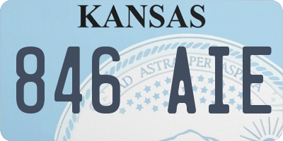 KS license plate 846AIE