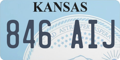 KS license plate 846AIJ