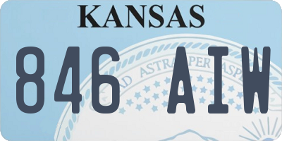 KS license plate 846AIW