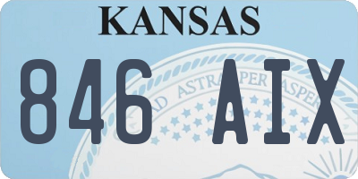 KS license plate 846AIX