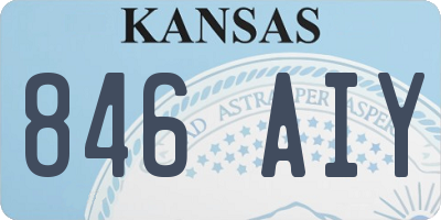 KS license plate 846AIY