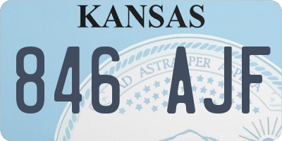 KS license plate 846AJF