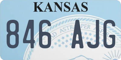 KS license plate 846AJG