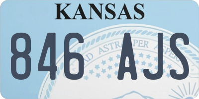 KS license plate 846AJS
