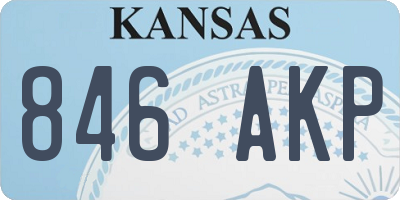 KS license plate 846AKP