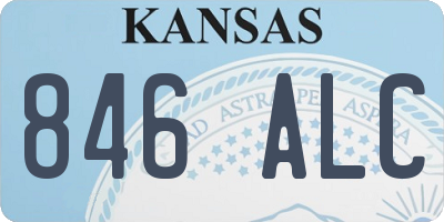 KS license plate 846ALC