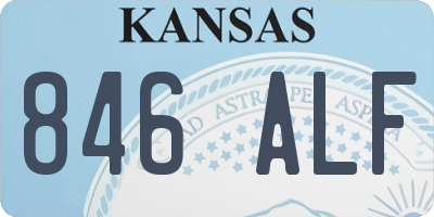KS license plate 846ALF