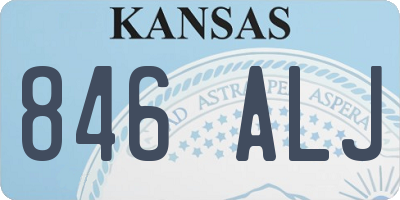 KS license plate 846ALJ