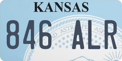 KS license plate 846ALR