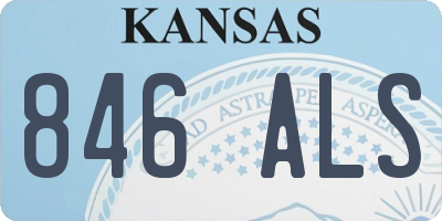 KS license plate 846ALS
