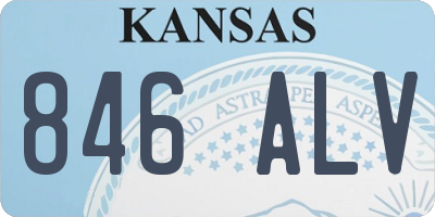 KS license plate 846ALV
