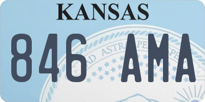 KS license plate 846AMA