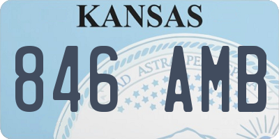 KS license plate 846AMB