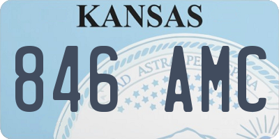 KS license plate 846AMC