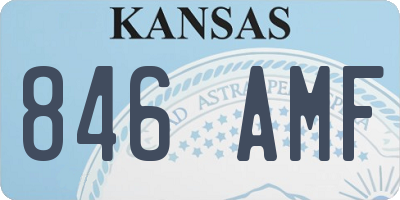 KS license plate 846AMF