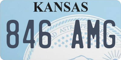 KS license plate 846AMG