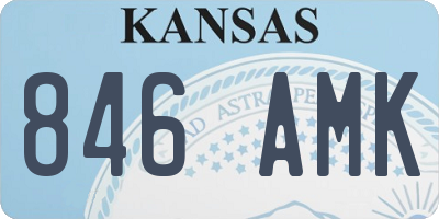 KS license plate 846AMK