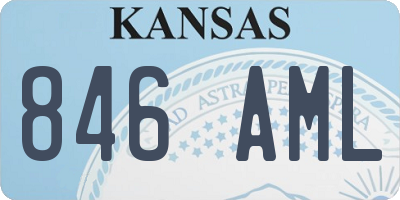 KS license plate 846AML