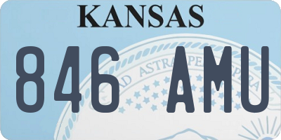 KS license plate 846AMU