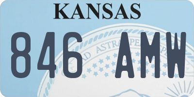 KS license plate 846AMW