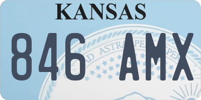 KS license plate 846AMX