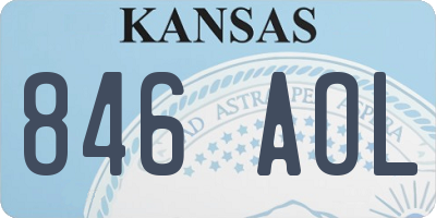 KS license plate 846AOL