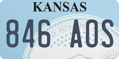 KS license plate 846AOS