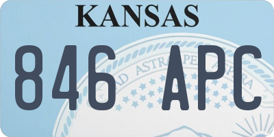 KS license plate 846APC