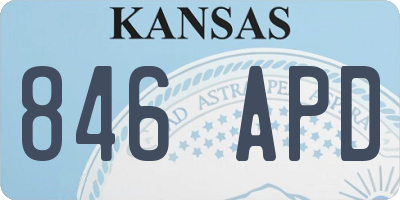 KS license plate 846APD