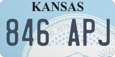 KS license plate 846APJ