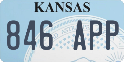 KS license plate 846APP