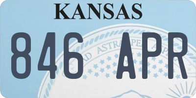 KS license plate 846APR