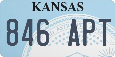KS license plate 846APT
