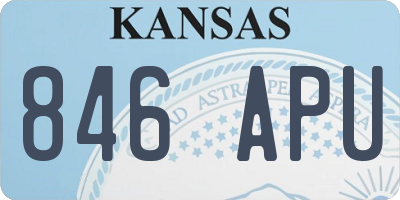 KS license plate 846APU