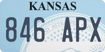 KS license plate 846APX