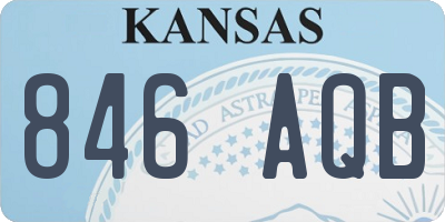 KS license plate 846AQB